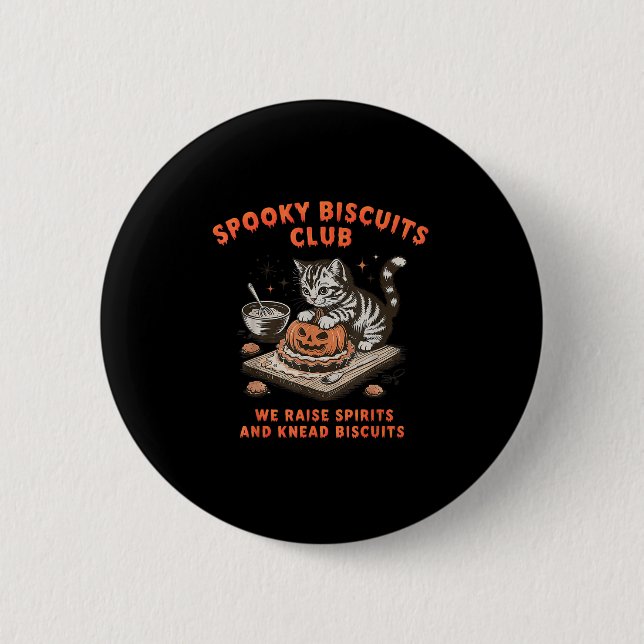 Soky Biscuits Club Cat Halloween Baking  2 Inch Round Button (Front)