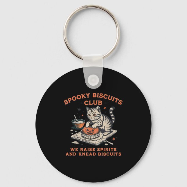 Soky Biscuits Club Cat, Halloween Baking  Keychain (Front)