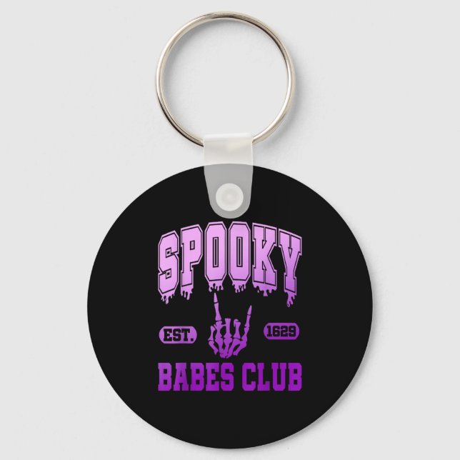 Soky Est. 1629 Babes Club, Retro, Goth  Keychain (Front)