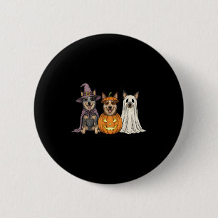 Soky Ghost Blue Heeler Pumpkin Halloween Dog Lover 2 Inch Round Button