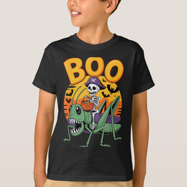Soky Grhopper Costume On Boo Grhopper Halloween  T-Shirt (Front)