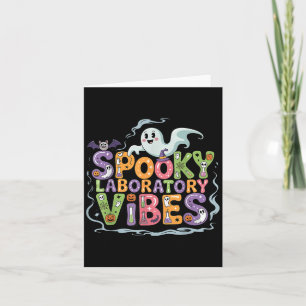 Soky Laboratory Vibes Ghost Halloween Scientist La Card