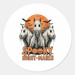 Soky Night-mares Halloween Horse Ghost Funny Soky  Classic Round Sticker