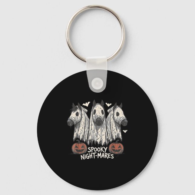 Soky Night-mares Halloween Horse Ghost Funny Soky  Keychain (Front)