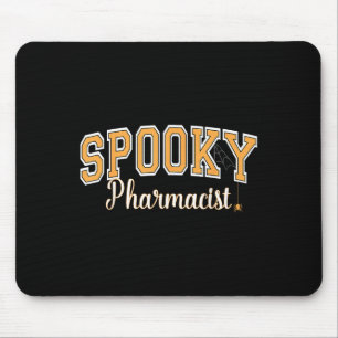 Soky Pharmacist Halloween Sder Varsity Orange Lett Mouse Pad