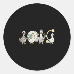 Soky Radiology Shirt, Xray Tech Skeleton Goose Classic Round Sticker