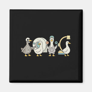 Soky Radiology Shirt, Xray Tech Skeleton Goose Magnet