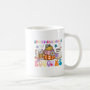 Soky Read More Boooooks Cute Ghost Pumpkin Reading Coffee Mug