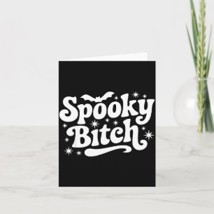 Soky Retro Halloween Witch Quote Saying Bats Gift  Card