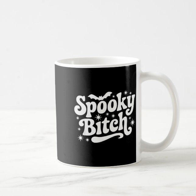 Soky Retro Halloween Witch Quote Saying Bats Gift  Coffee Mug (Right)