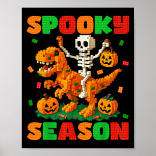 Soky Season Building Brick Skeleton Dinosaur Kids  Poster