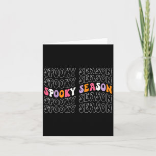 Soky Season Groovy Halloween Costume Retro Wave Ha Card