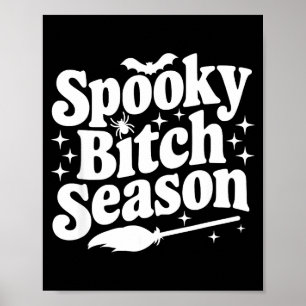 Soky Season Retro Halloween Witch Quote Saying Gif Poster