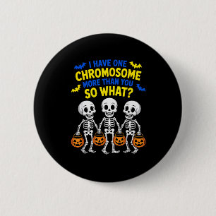 Soky Skeleton Down Syndrome Awareness Extra Chromo 2 Inch Round Button