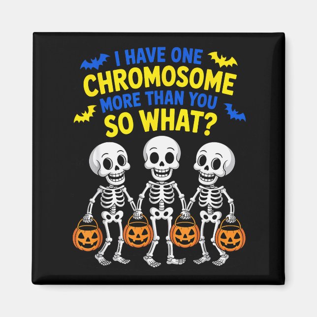 Soky Skeleton Down Syndrome Awareness Extra Chromo Magnet (Front)