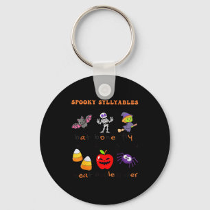 Soky Syllables Teacher Funny Halloween Educational Keychain