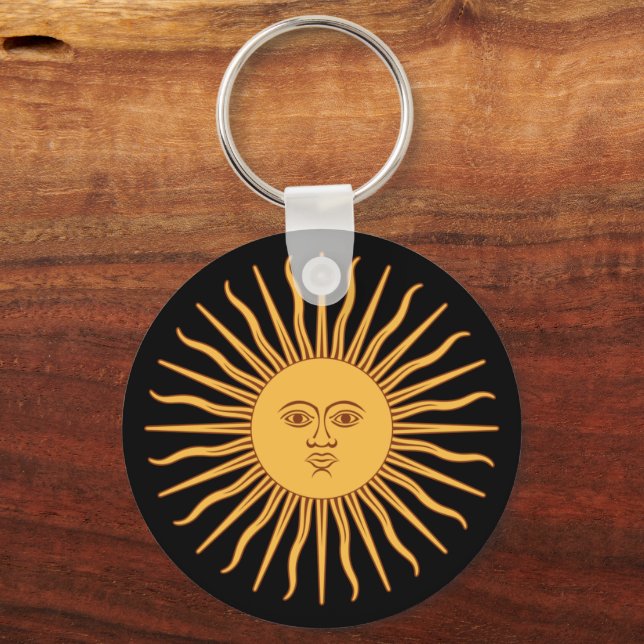 Sol De Mayo Argentina Sun, Flag, Argentinian Keychain (Front)