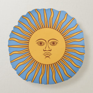 Sol de Mayo Round Pillow