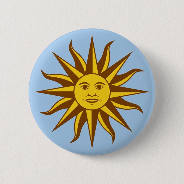 Sol de Mayo - URUGUAY 2 Inch Round Button (Front)