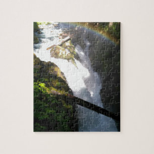 Sol Duc Falls Olympic National Square Tile Jigsaw Puzzle
