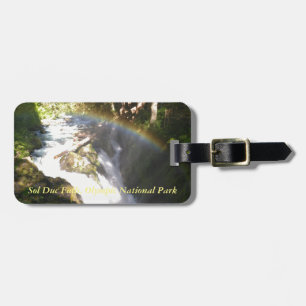 Sol Duc Falls Olympic National Square Tile Luggage Tag