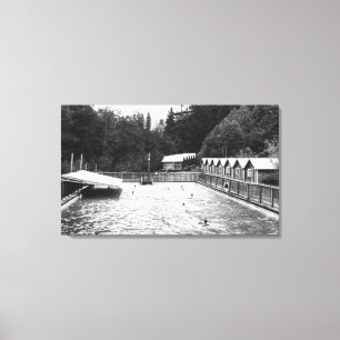 Sol Duc Hot Springs, WA Swimming Pool Photograph Canvas Print