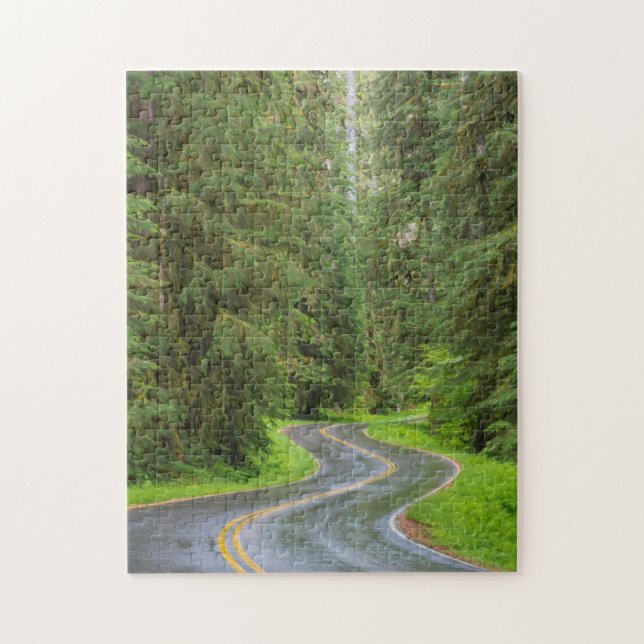 Sol Duc River Road through forest Jigsaw Puzzle (Vertical)