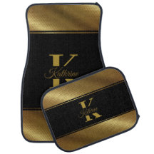 monogramme nom personnalisé Ensemble de tapis auto