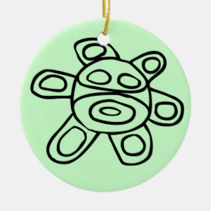 Sol Taíno de Jayuya Ceramic Ornament