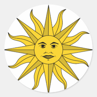 sol Uruguay Classic Round Sticker