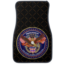 Vue de face de tapis patriotiques au sujet de