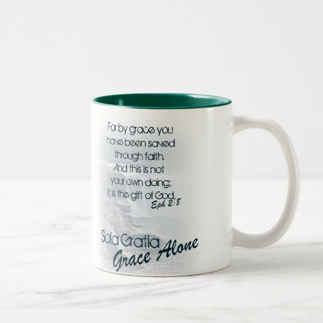 Sola Gratia/Grace Alone Two-Tone Coffee Mug (Right)