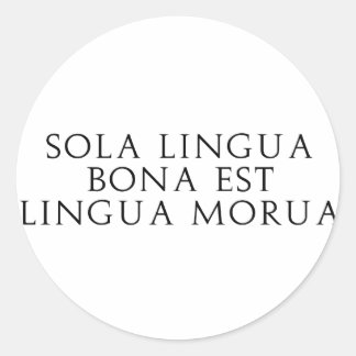 Sola Lingua Bona Classic Round Sticker