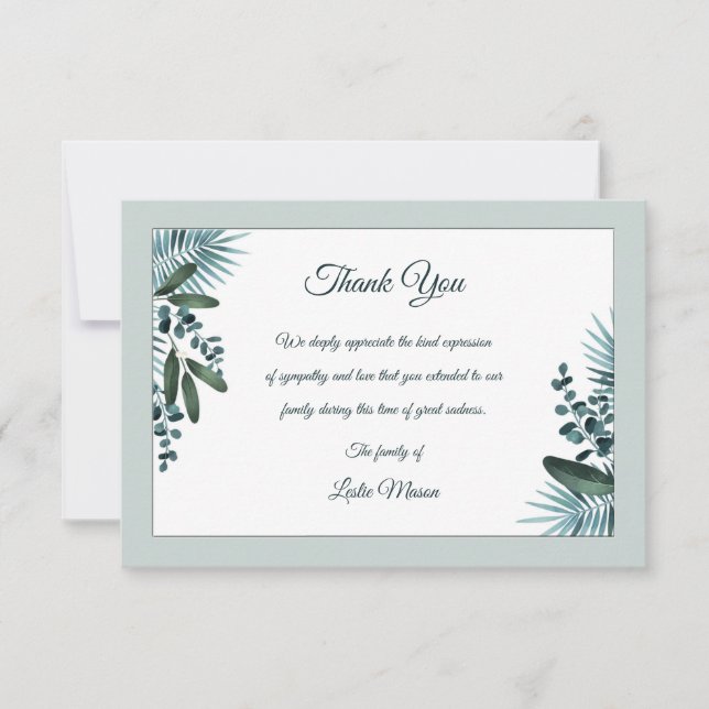 Solace Sympathy Thank You Card (Front)