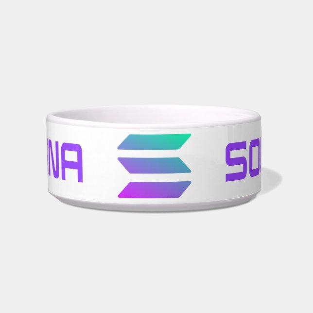 Solana Full Logo Pet Bowl (Front)