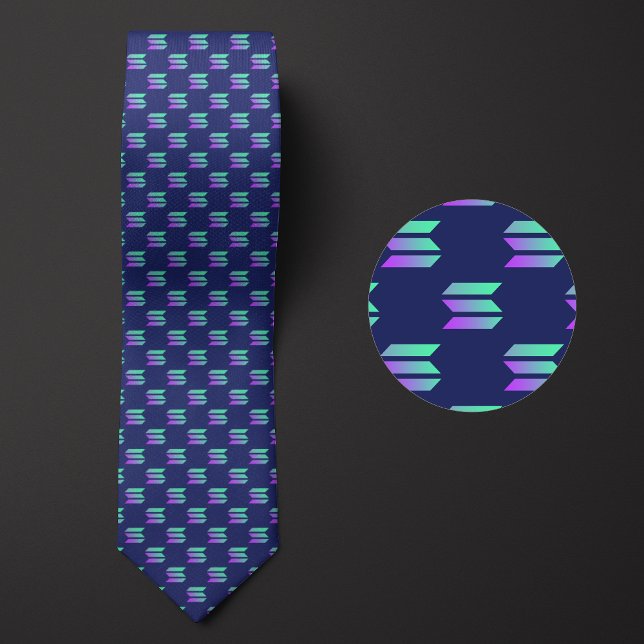 Solana Logo Cryptocurrency Pattern Tie (Creator Uploaded)
