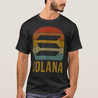 Solana SOL Vintage Crypto Cryptocurrency HODL T-Shirt