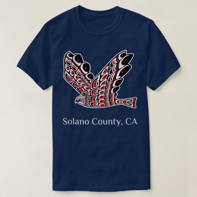 Solano County Redailed Hawk Native American Bird o T-Shirt (Design Front)