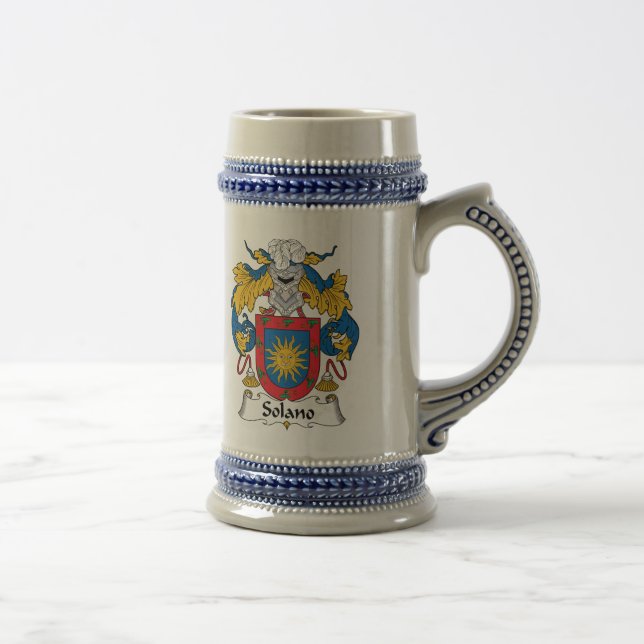 Solano Family Crest Beer Stein (Right)