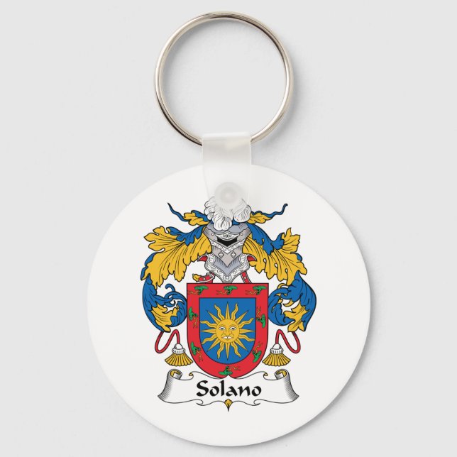 Solano Family Crest Keychain (Front)