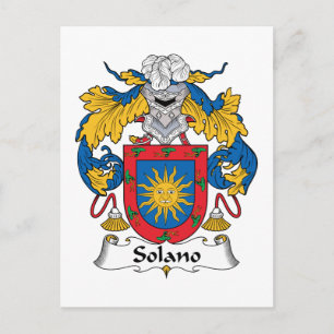 Solano Family Crest Postcard