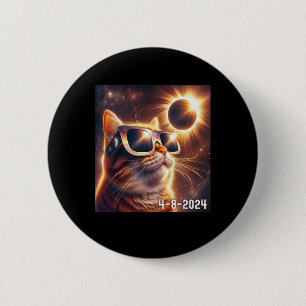 Solar 2024 Eclipse Wearing Gles 2 Inch Round Button