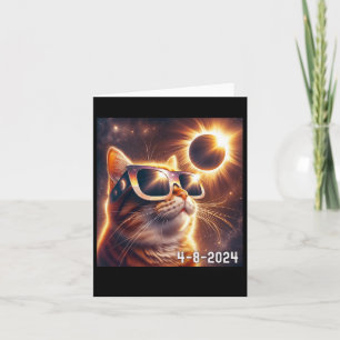 Solar 2024 Eclipse Wearing Gles  Card