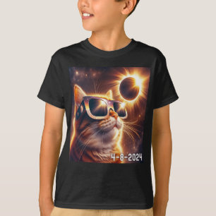 Solar 2024 Eclipse Wearing Gles  T-Shirt