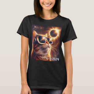 Solar 2024 Eclipse Wearing Gles  T-Shirt