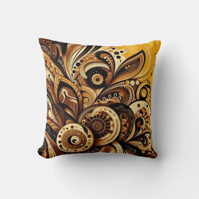 Solar Abstraction Throw Pillow (Front)