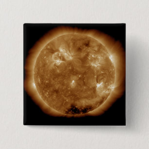 Solar activity on the Sun 5 2 Inch Square Button