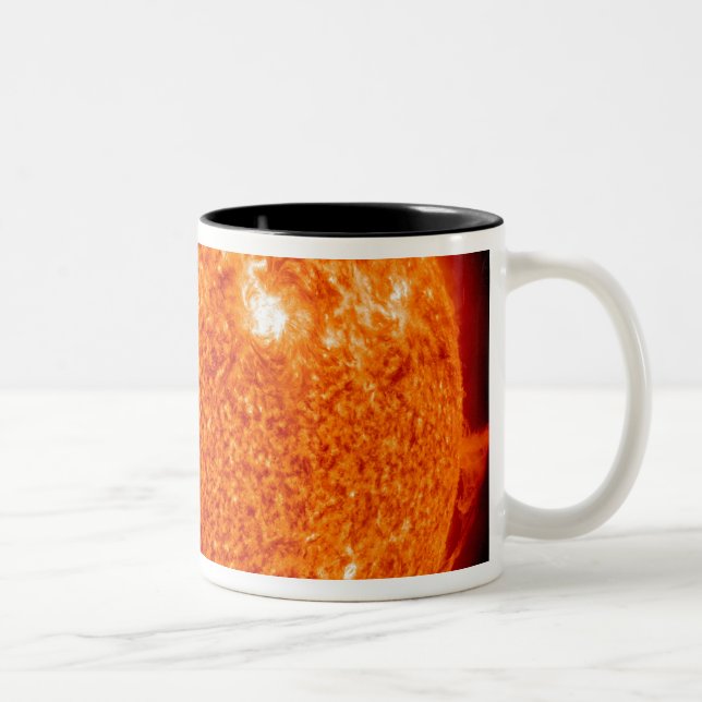 Solar activity on the Sun Two-Tone Coffee Mug (Right)