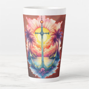 Solar anchor in a tropical paradise.  latte mug