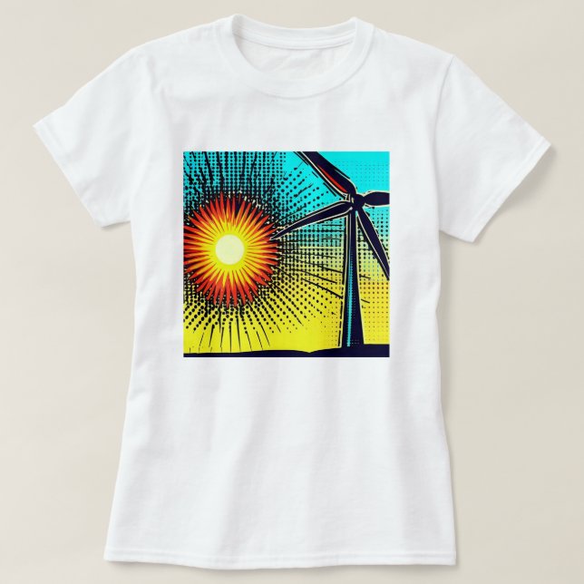 Solar and Wind Energy T-Shirt (Design Front)